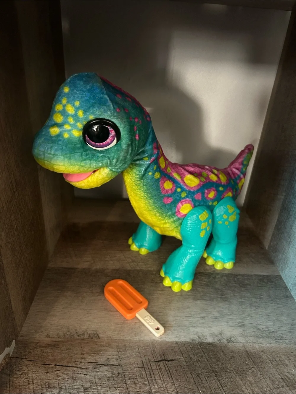 FurReal Friends Snackin Sam Interactive Dinosaur with Popsicle